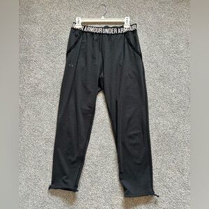 Under Armour Black and Pink Logo Waistband Pants